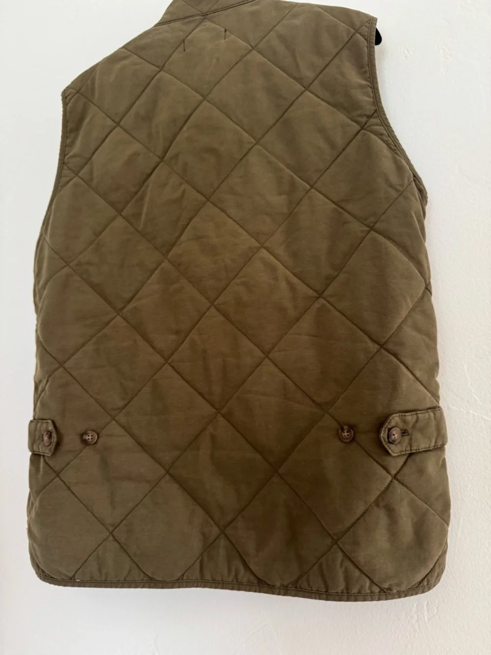 J. Crew Mercantile Full Zip Green Quilted Puffer Vest Green Cotton Blend Fall